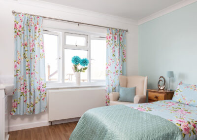 One of The Old Downs Residential Care Home's bedrooms