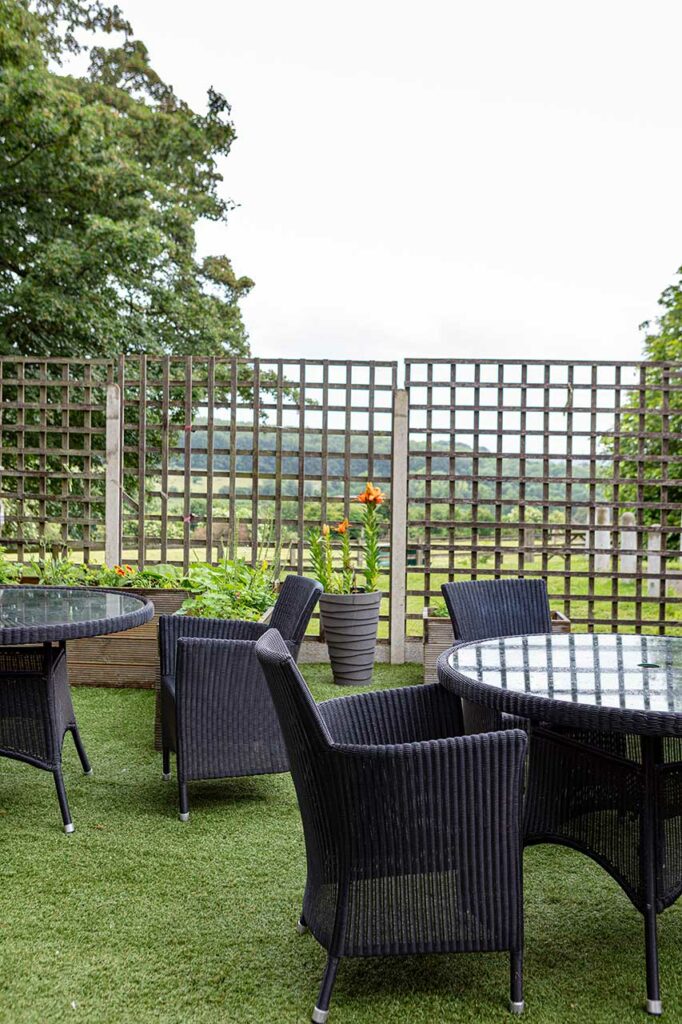 The Old Downs Residential Care Home back garden