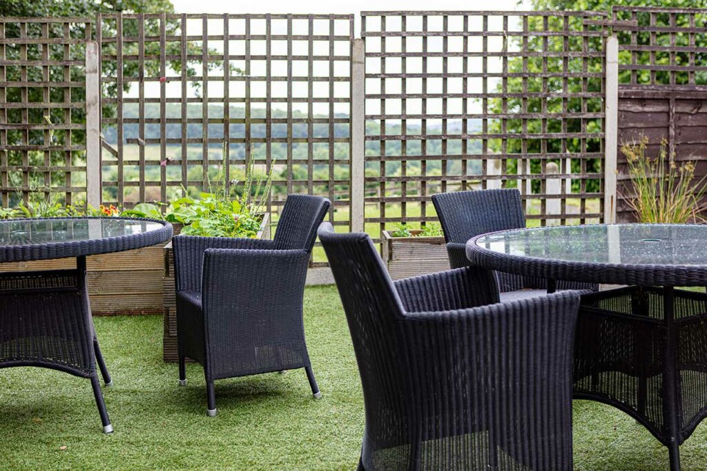 The Old Downs Residential Care Home back garden