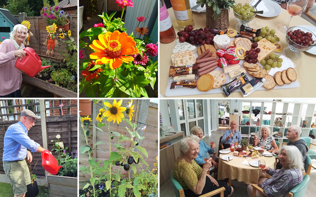 The Old Downs Residential Care Home residents enjoy gardening and cheese and wine