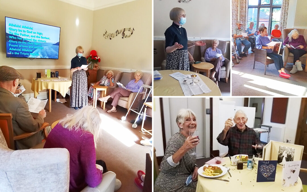 Church service and anniversary celebrations at The Old Downs Residential Care Home