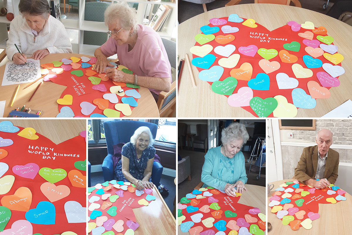 World Kindness Day arts and crafts at The Old Downs Residential Care Home