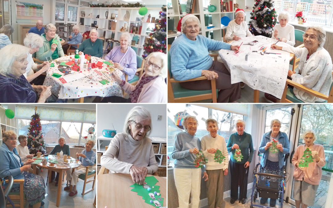 Christmas arts and crafts at The Old Downs Residential Care Home