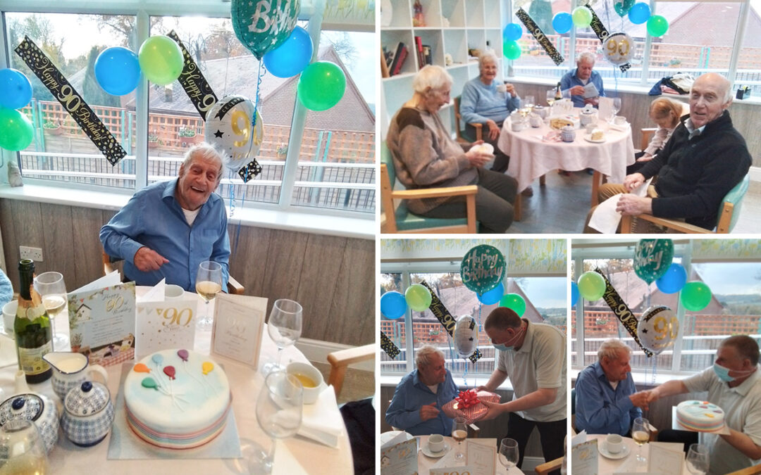 Birthday wishes for Tony at The Old Downs Residential Care Home