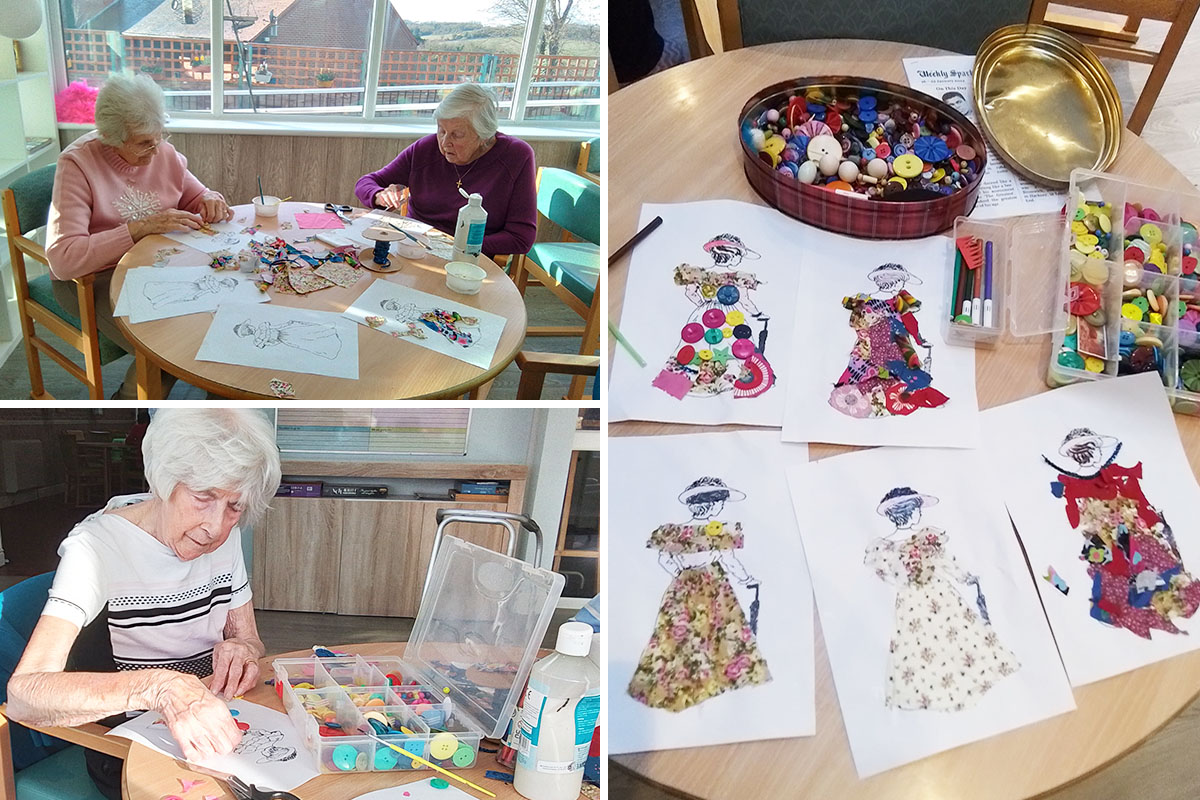 Arts and crafts creativity at The Old Downs Residential Care Home