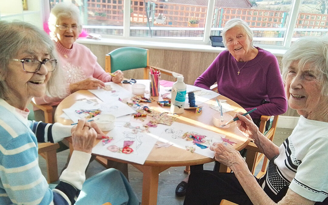 Collage creativity at The Old Downs Residential Care Home