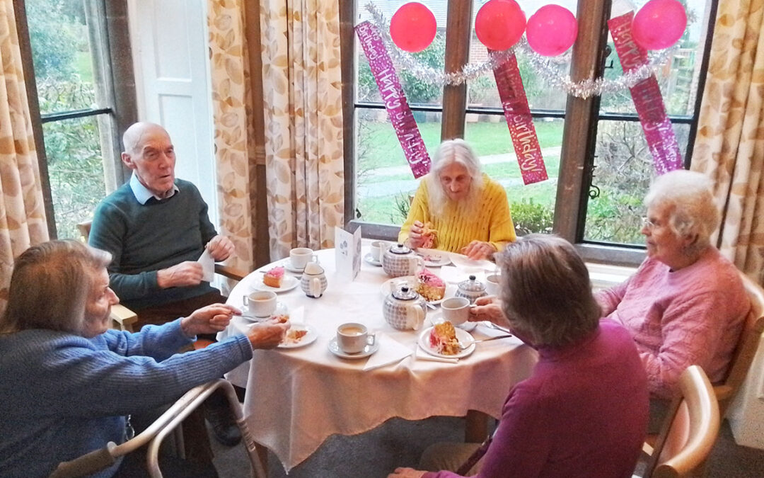 Birthday tea party for Veronica at The Old Downs Residential Care Home