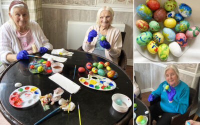 Easter crafts at The Old Downs Residential Care Home