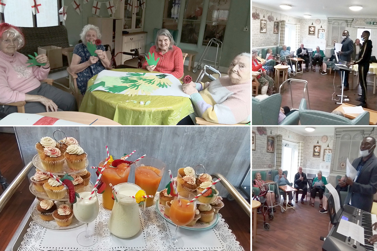 St George's Day and church service at The Old Downs Residential Care Home
