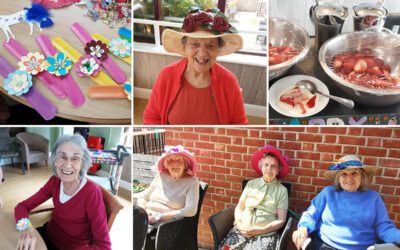 The Old Downs Residential Care Home residents enjoy Derby Day fun