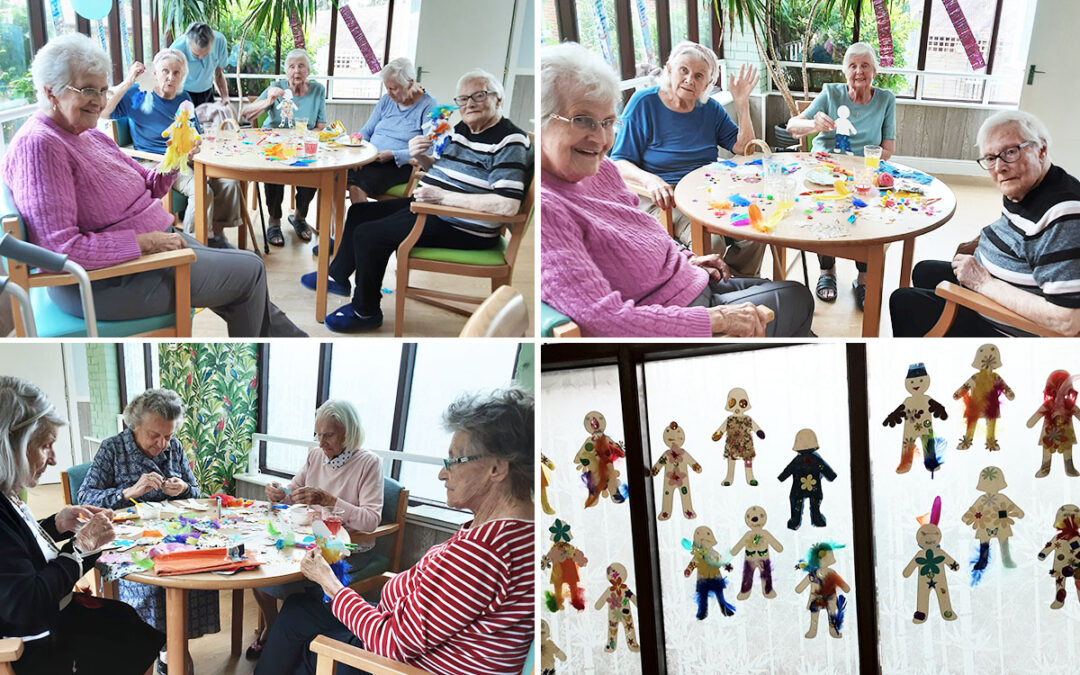 The Old Downs Residential Care Home residents enjoy paper doll crafts