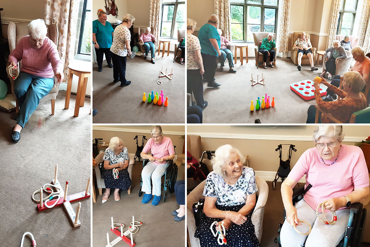Lounge games at The Old Downs Residential Care Home