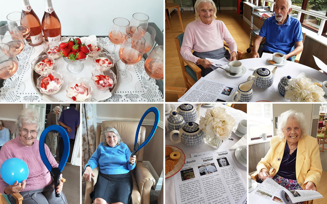 Wimbledon fun and The Daily Sparkle at The Old Downs Residential Care Home