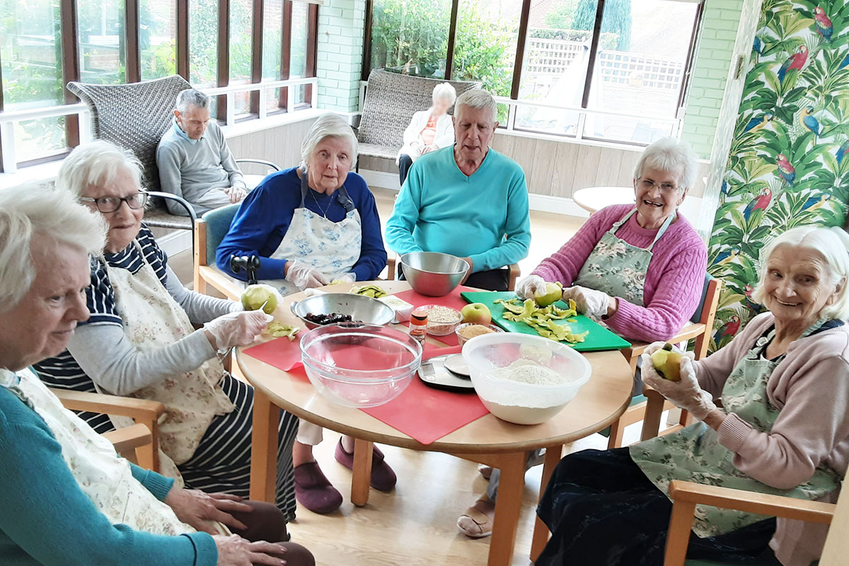 Baking session at The Old Downs Residential Care Home