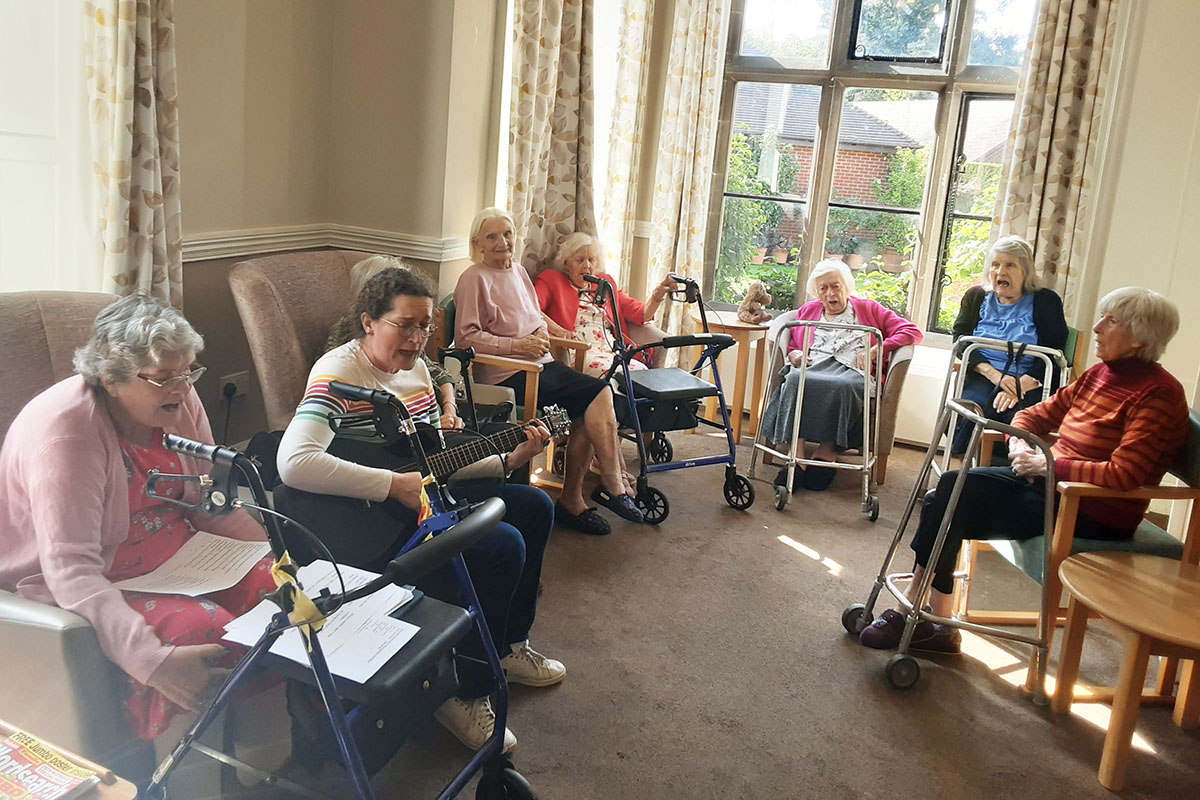 Musical entertainment at The Old Downs Residential Care Home