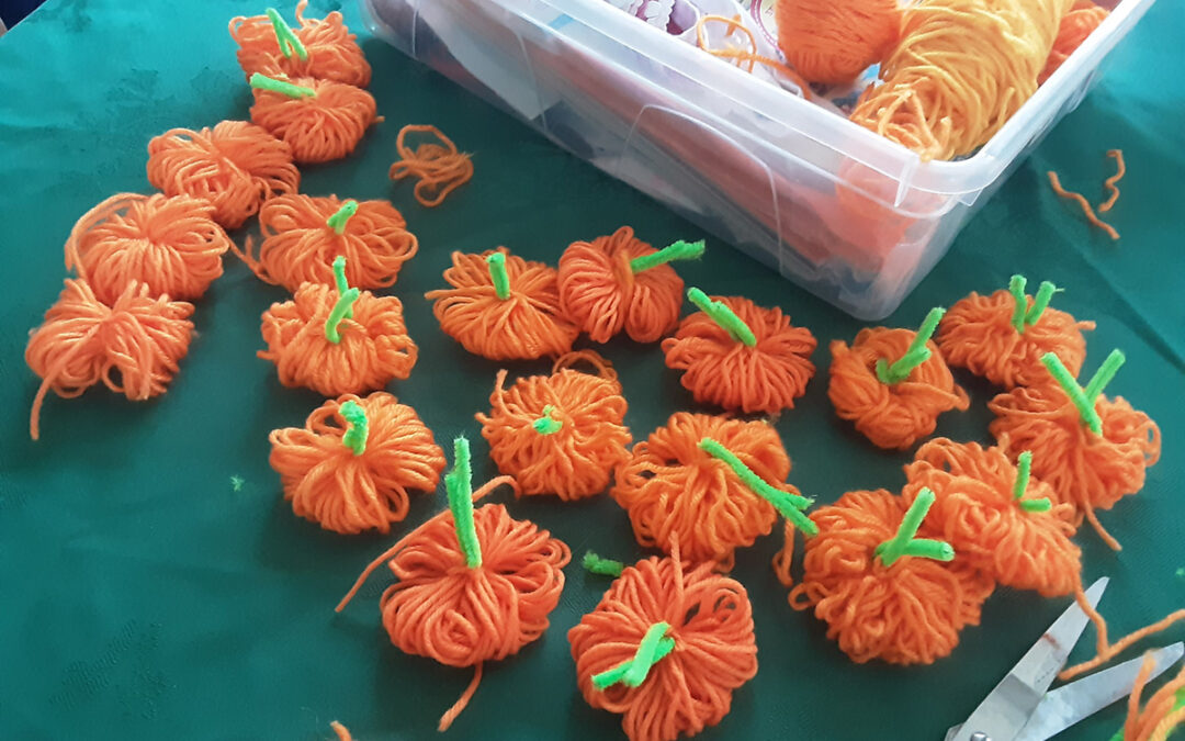 Halloween preparation at The Old Downs Residential Care Home