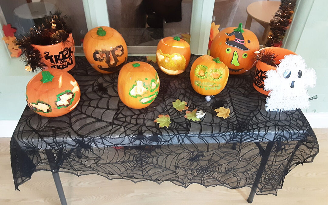 Halloween pumpkins at The Old Downs Residential Care Home