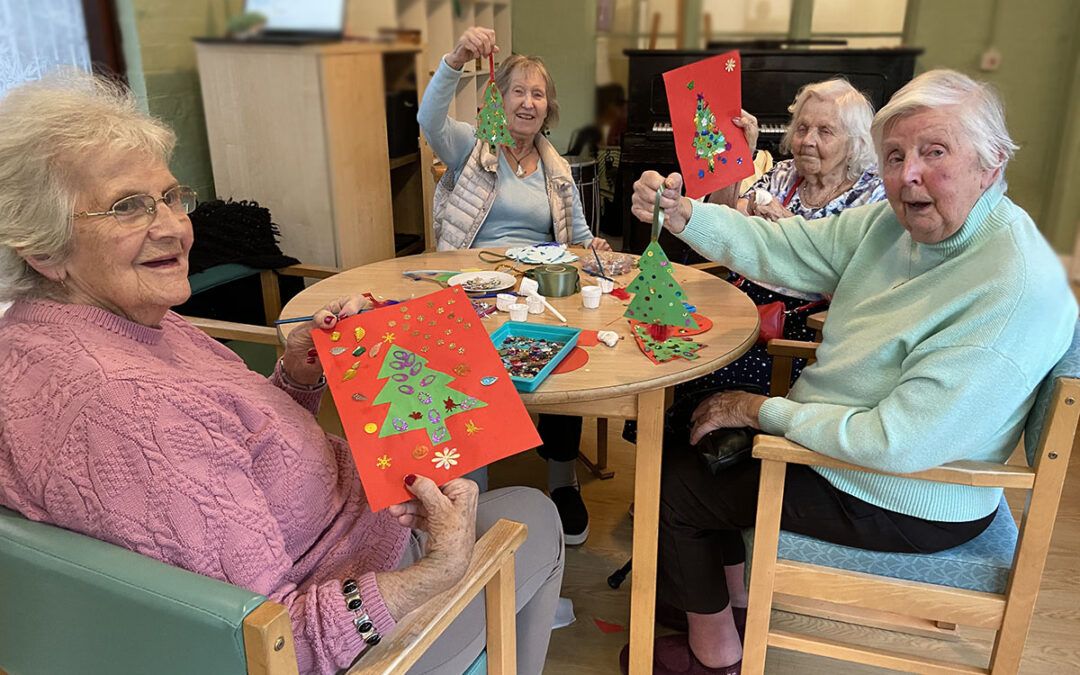 Festive decorations at The Old Downs Residential Care Home
