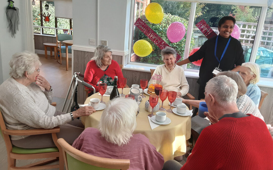 Happy birthday Maureen at The Old Downs Residential Care Home
