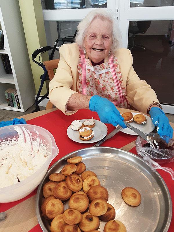 The Old Downs Residential Care Home resident at Cookery Club