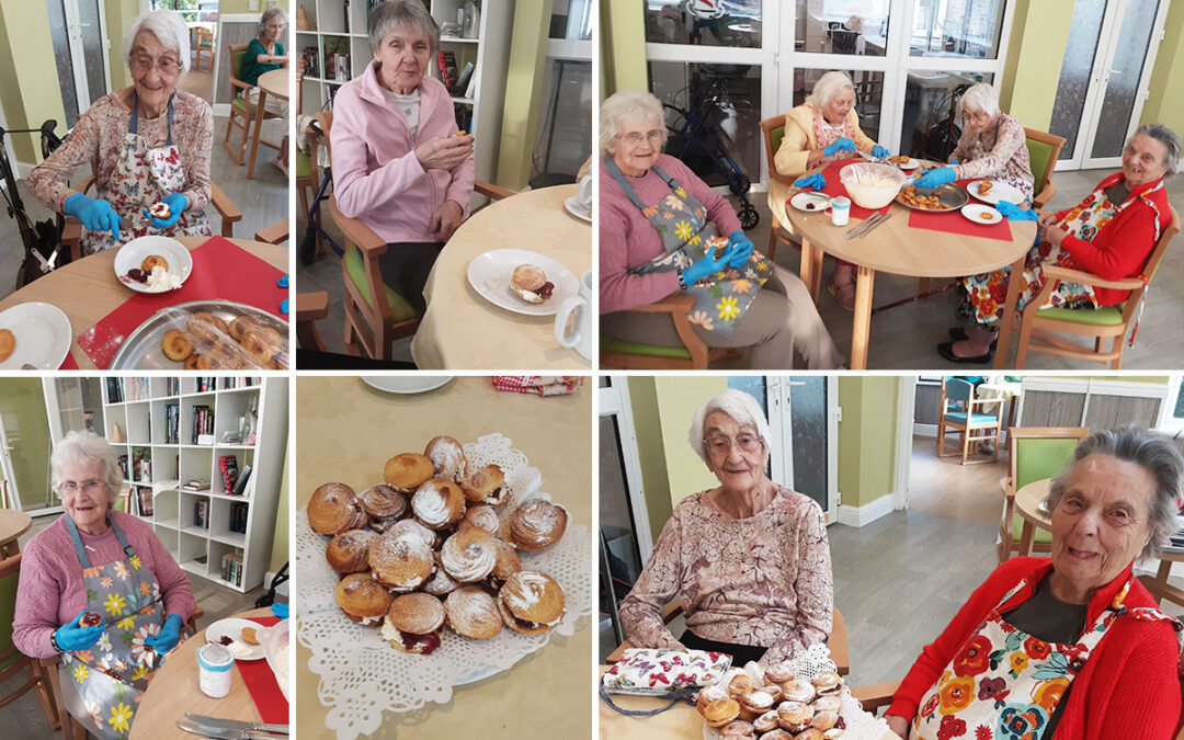 The Old Downs Residential Care Home residents decorate Viennese whirls