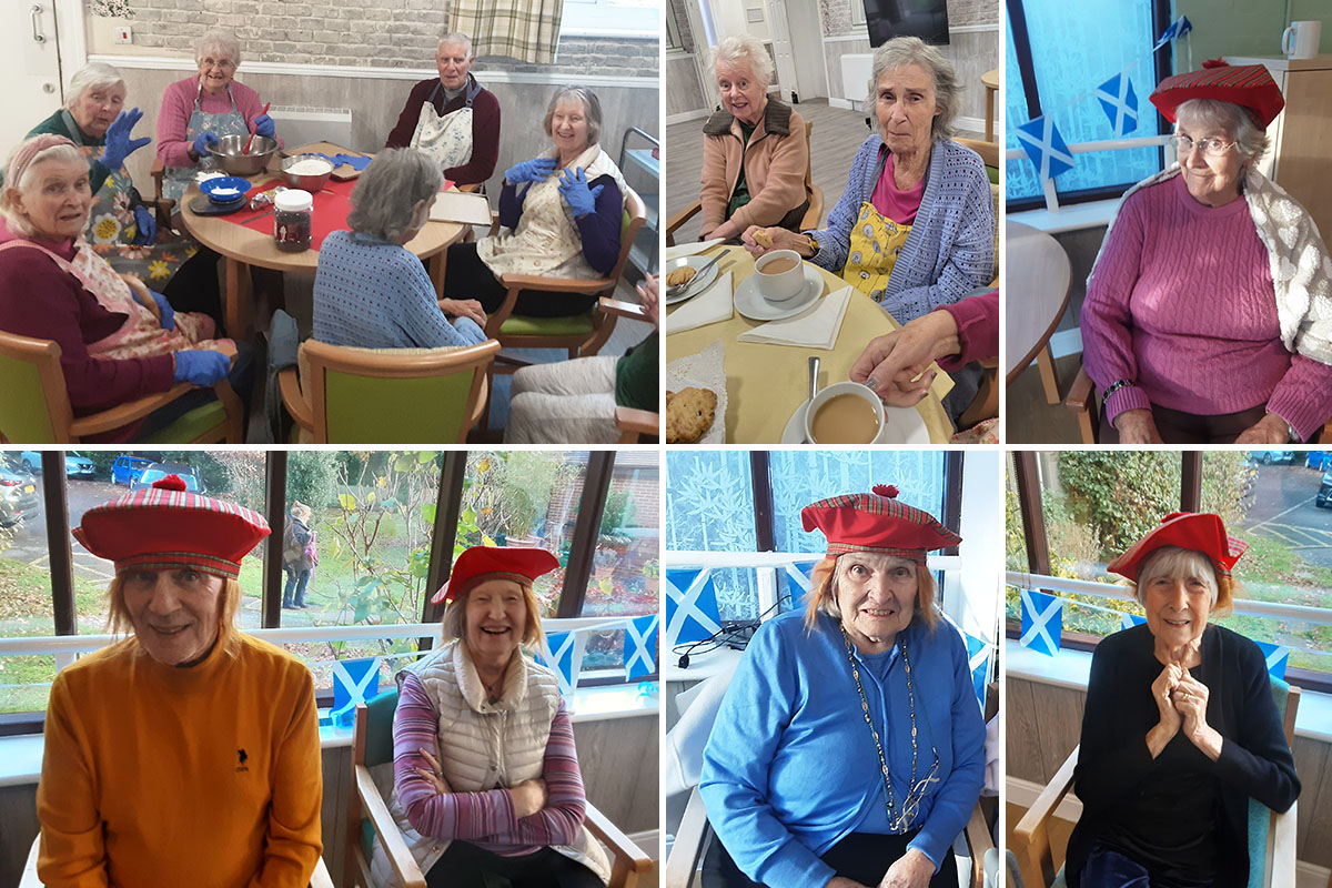 Cookie making and St Andrews Day celebrations at The Old Downs Residential Care Home