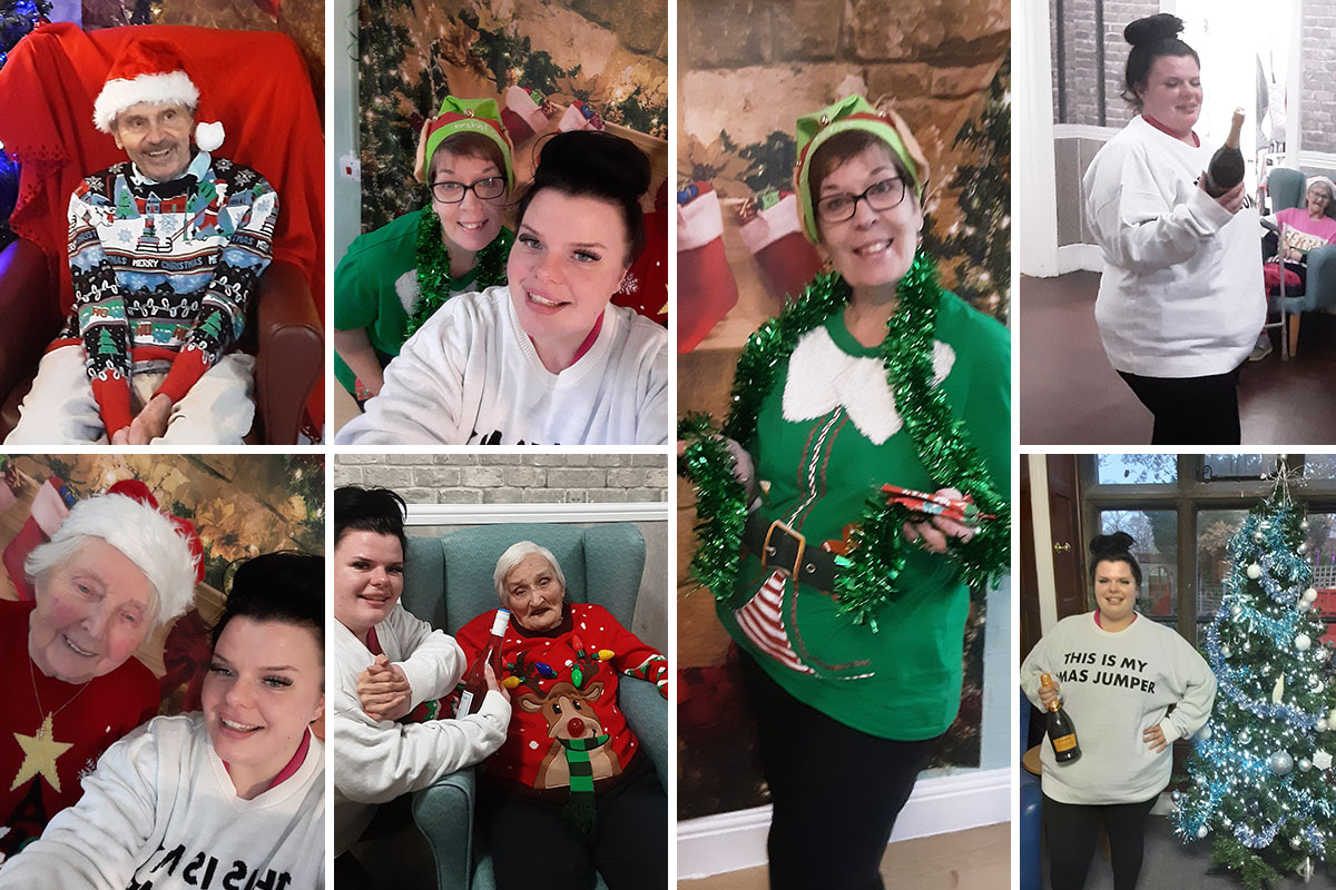 Christmas jumper fun at The Old Downs Residential Care Home
