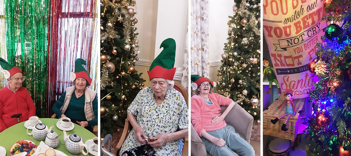 Cheeky elves at The Old Downs Residential Care Home