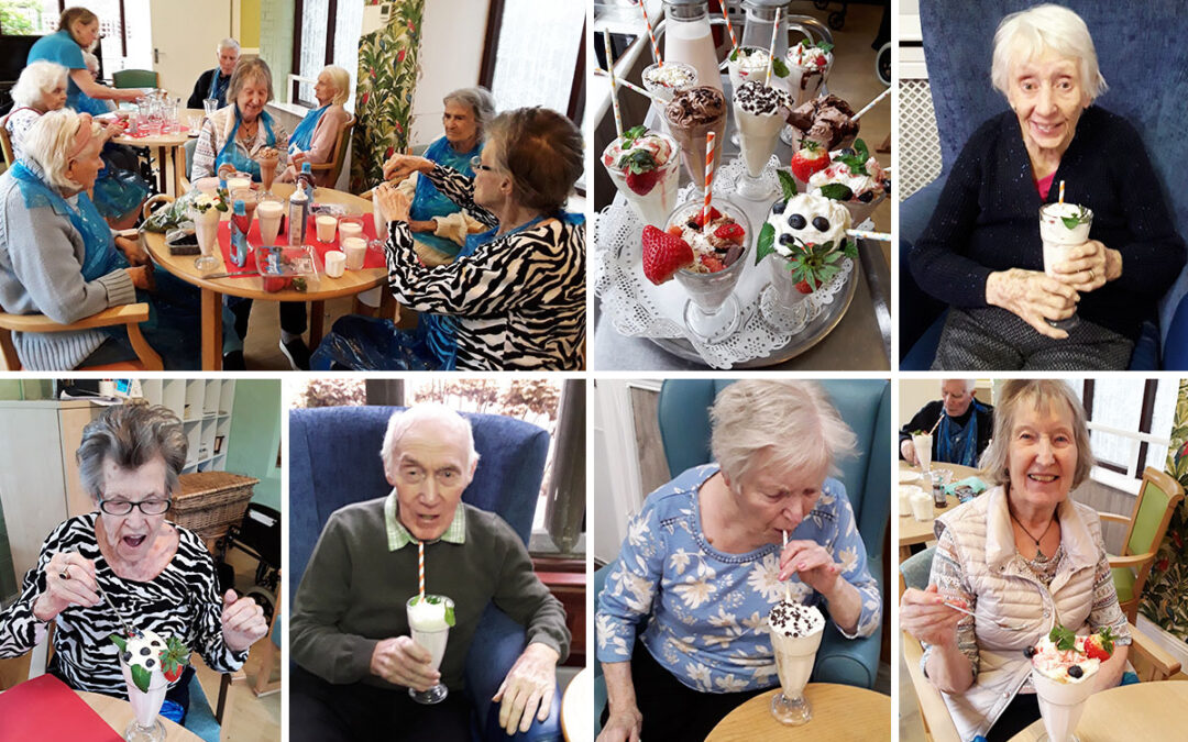 National Milk Day milkshakes at The Old Downs Residential Care Home