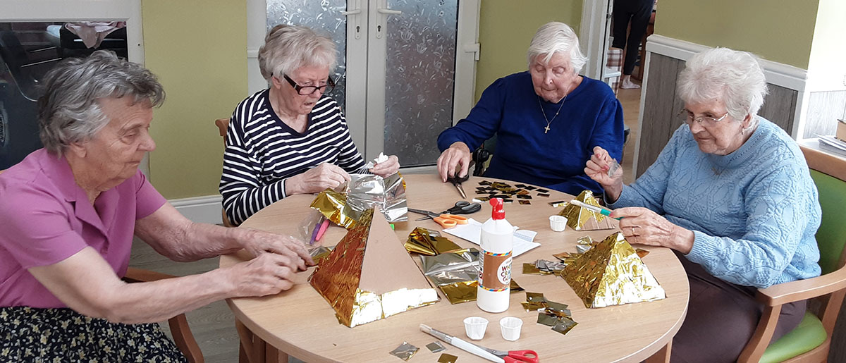Pyramid constructions at The Old Downs Residential Care Home