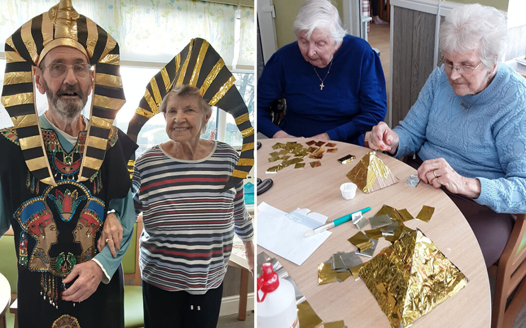 Egypt cruise crafts and fancy dress at The Old Downs Residential Care Home