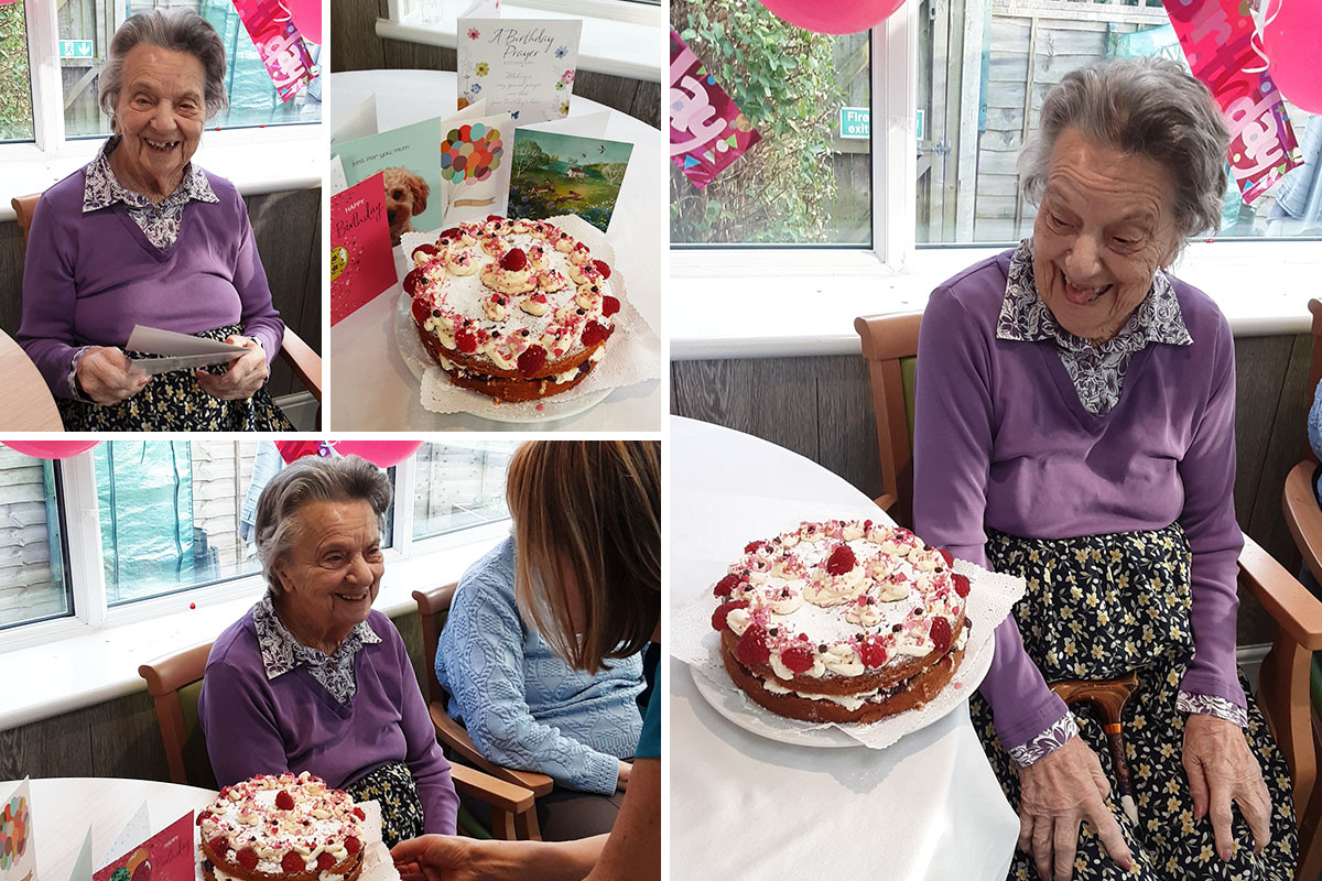 Happy birthday to Joyce at The Old Downs Residential Care Home