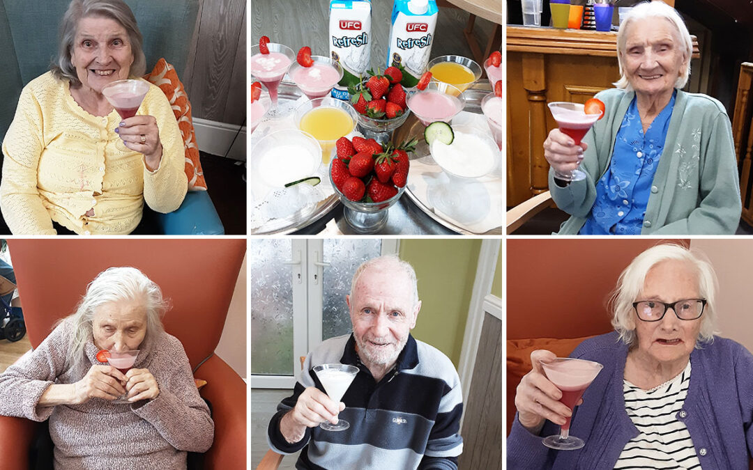 Nutrition and Hydration Week mocktails at The Old Downs Residential Care Home