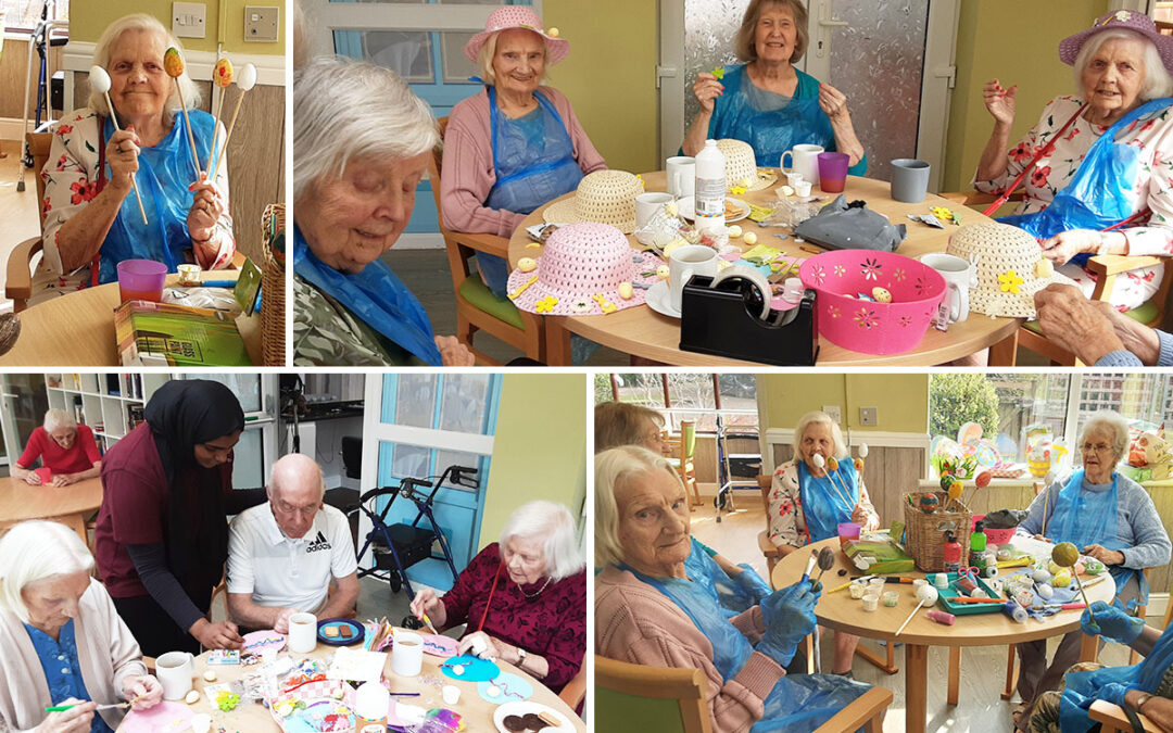 Creative Easter crafts at The Old Downs Residential Care Home