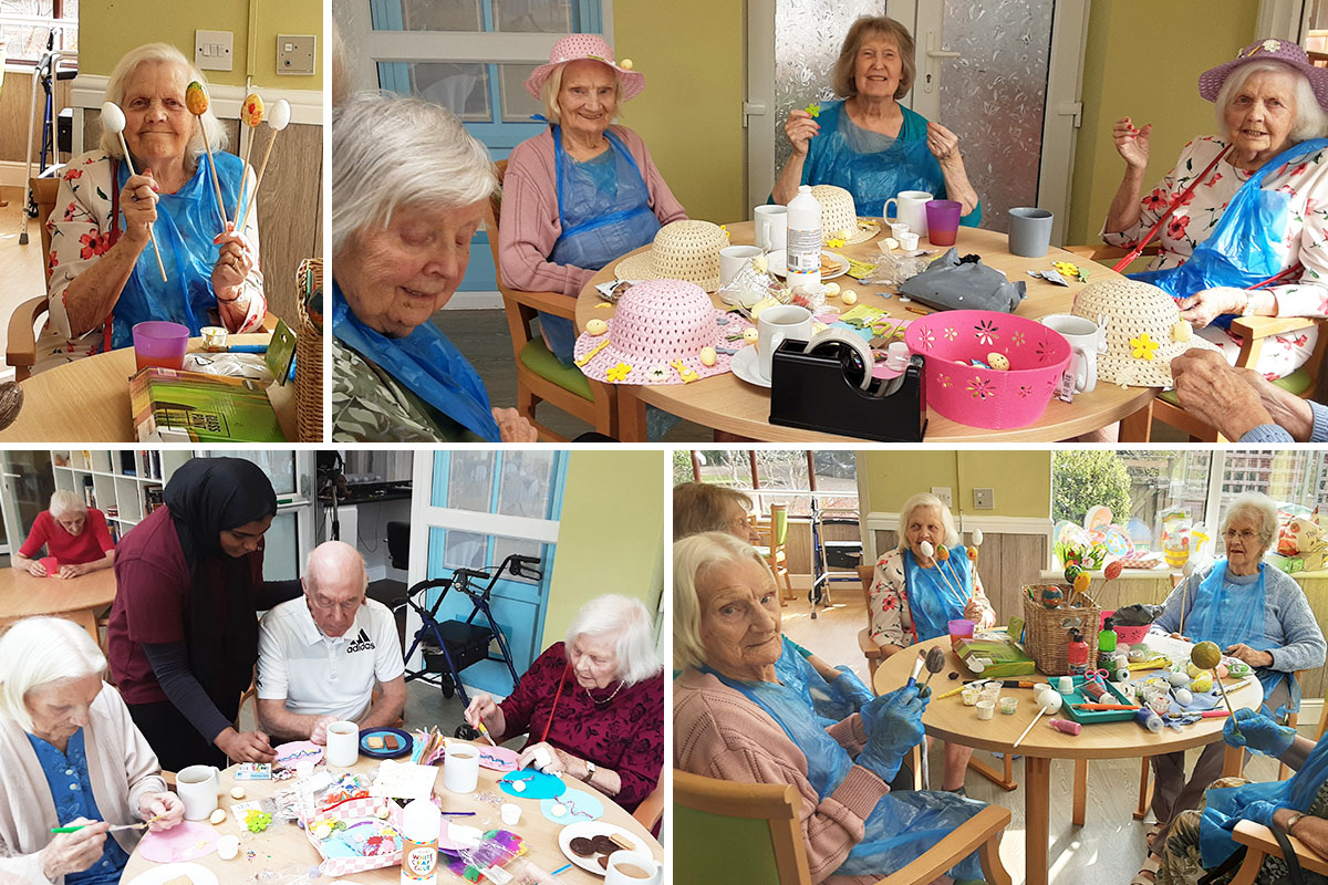 Creative Easter crafts at The Old Downs Residential Care Home