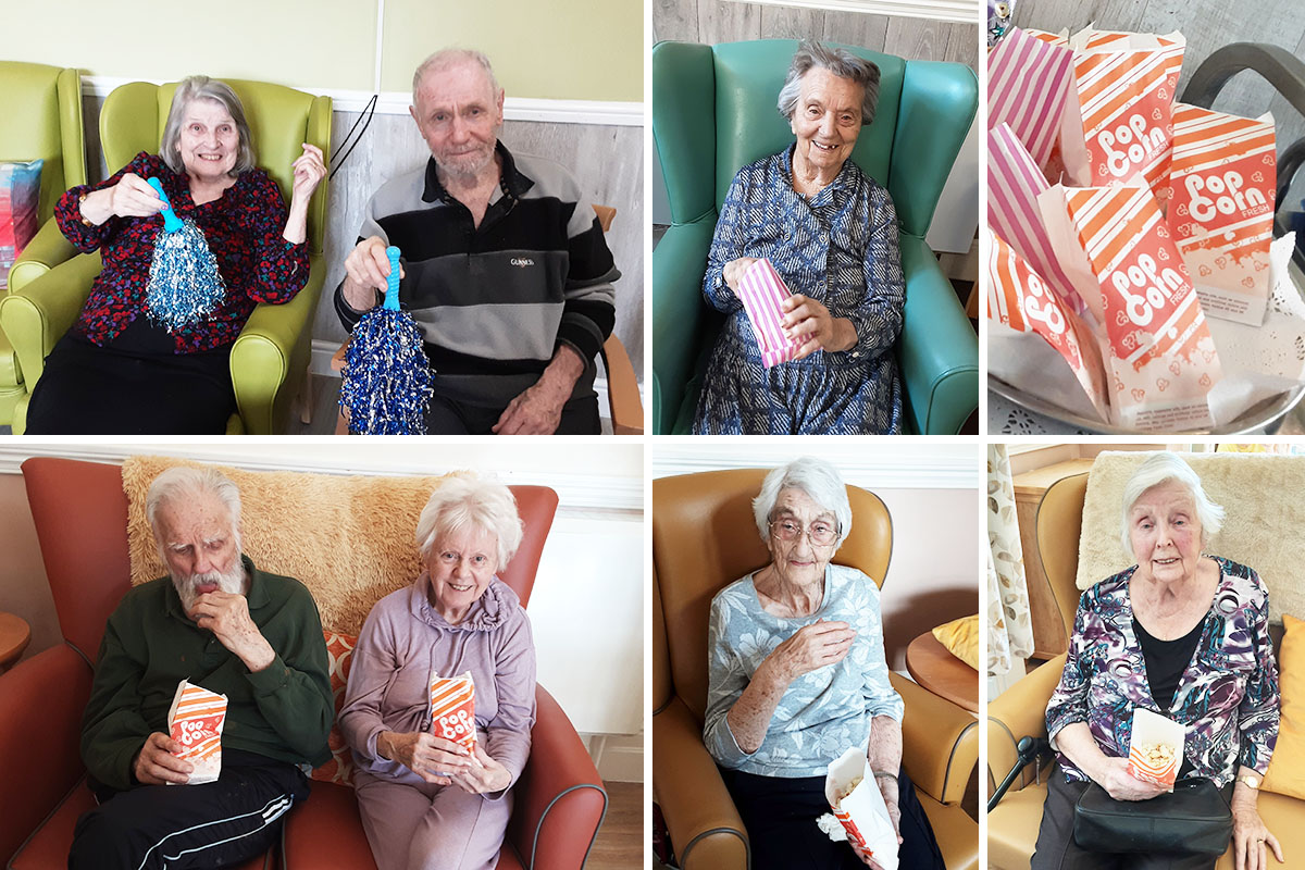 Popcorn tasting at The Old Downs Residential Care Home