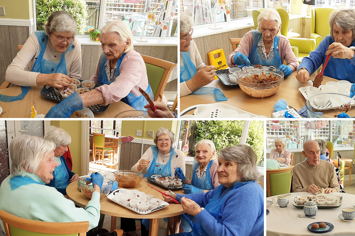 Easter baking and hot cross buns at The Old Downs Residential Care Home
