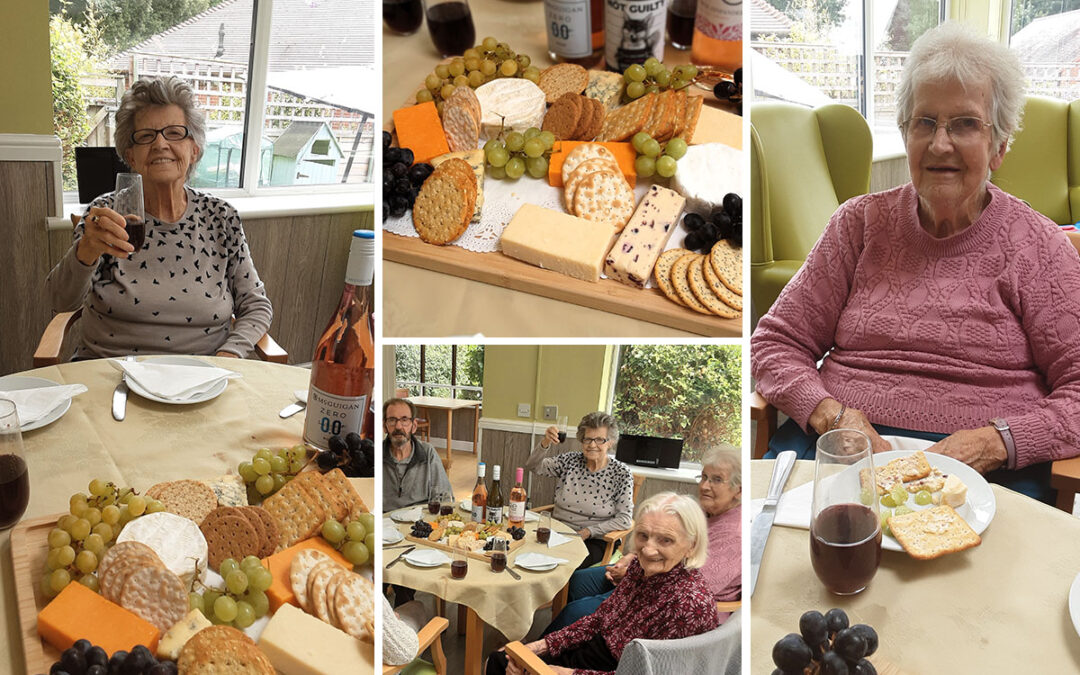 Cheese and wine afternoon at The Old Downs Residential Care Home