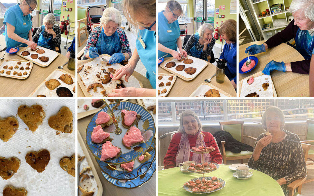 Valentines themed Cooking Club at The Old Downs Residential Care Home