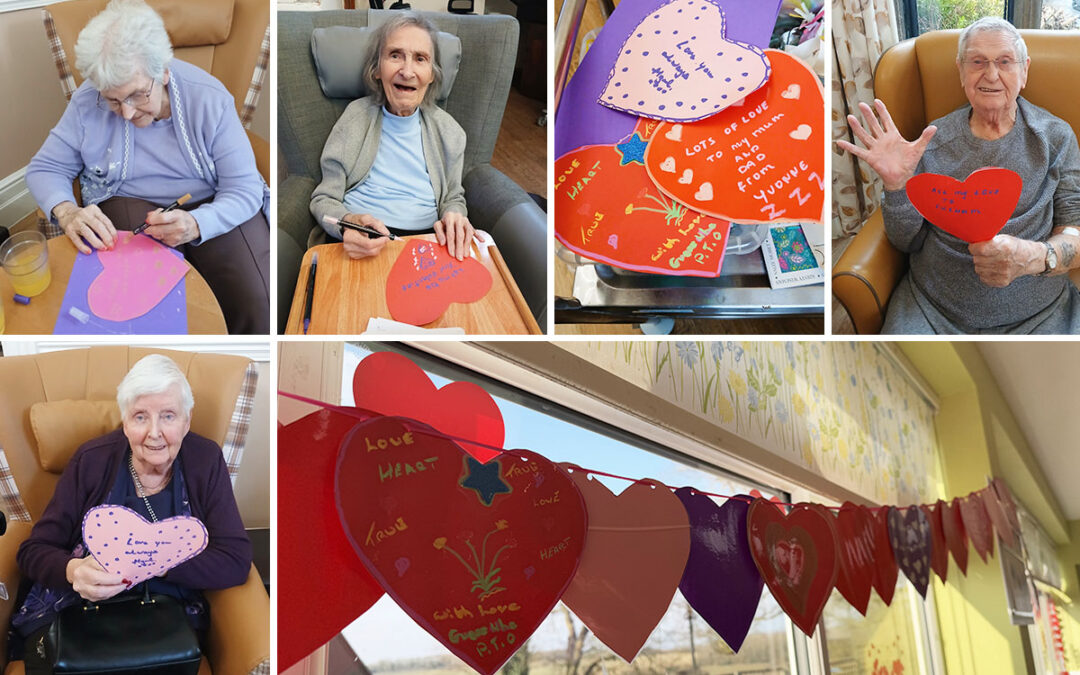 Valentines Day preparations at The Old Downs Residential Care Home