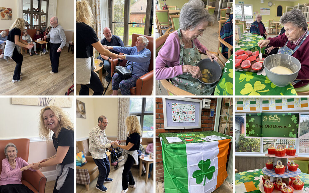 St Patricks Day dancing and baking at The Old Downs Residential Care Home