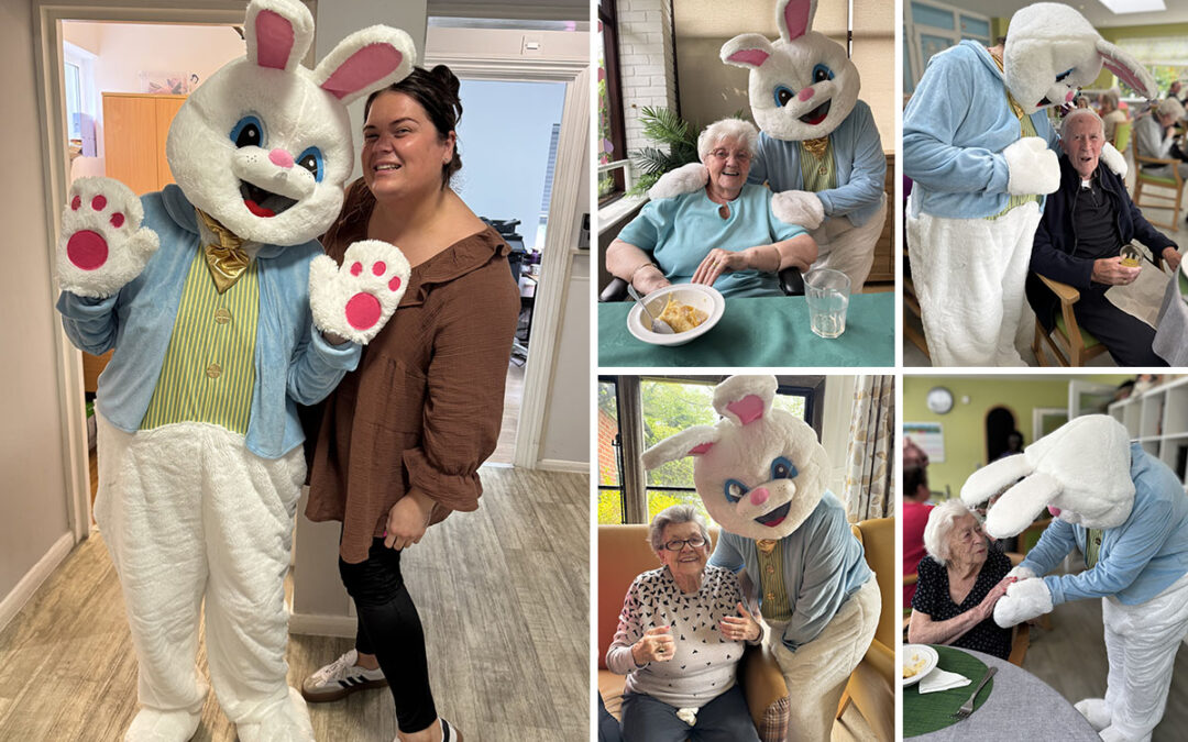 The Easter Bunny hops into The Old Downs Residential Care Home