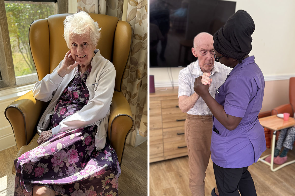 Dancing at The Old Downs Residential Care Home