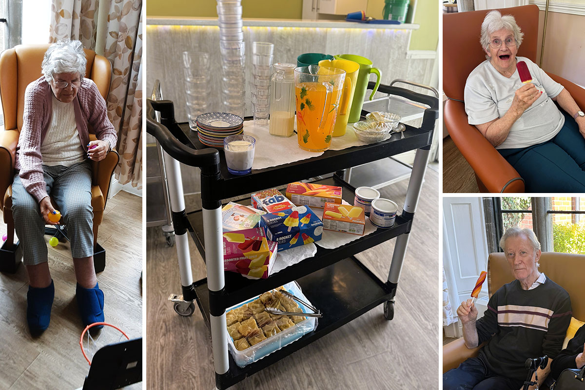 Ball games and ice lollies at The Old Downs Residential Care Home