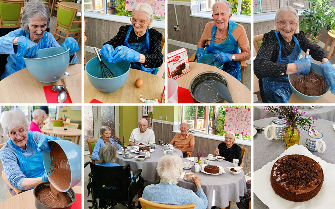 The Old Downs Residential Care Home residents create tempting chocolate fudge cakes