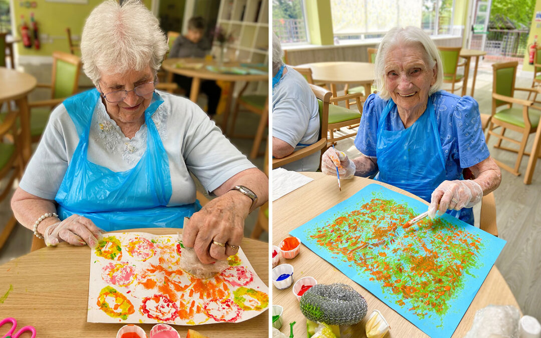 Experimenting with sustainable art at The Old Downs Residential Care Home