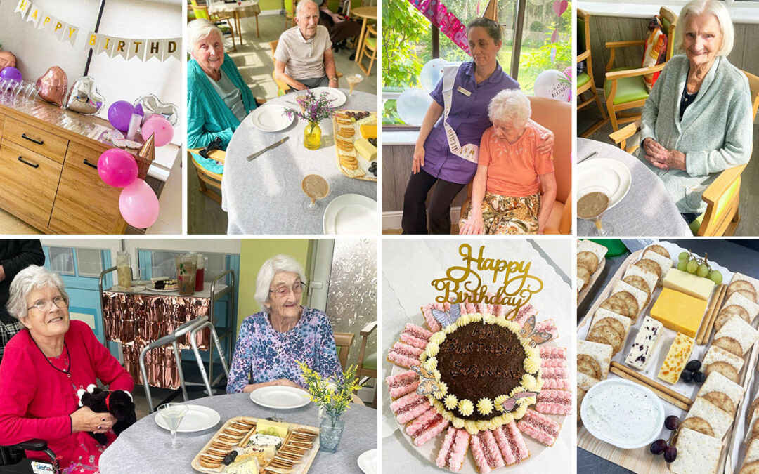 Birthday wishes for team member Sarah at The Old Downs Residential Care Home