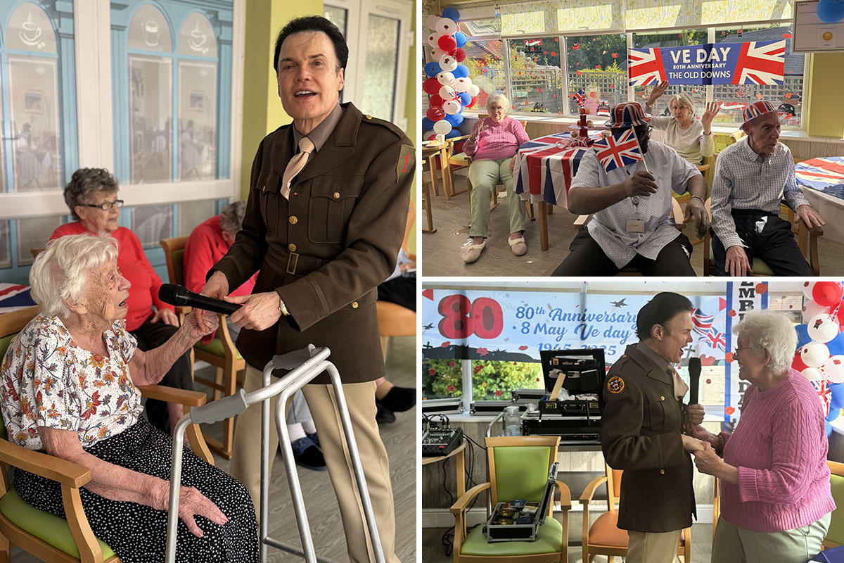 The Old Downs Residential Care Home hosts VE Day party with live music with Ian
