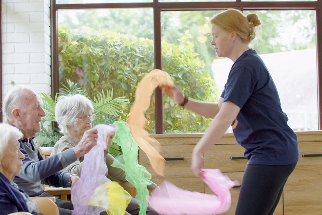 Fun and fitness class at The Old Downs Residential Care Home