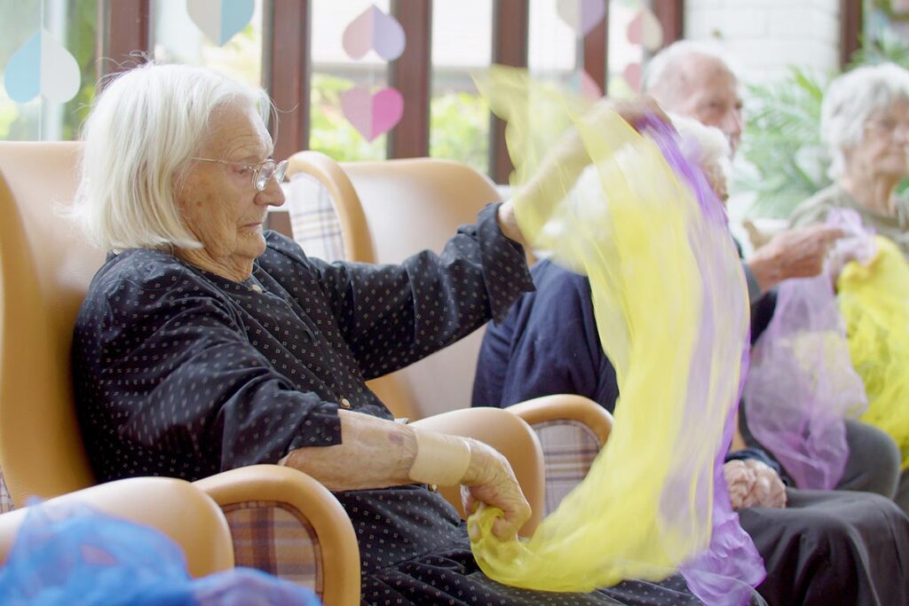Fun and fitness class at The Old Downs Residential Care Home